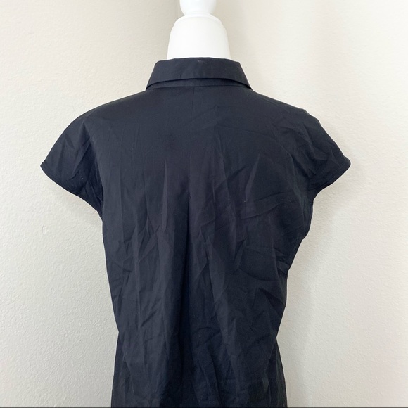 mm lafleur - collared buttondown midi dress short-sleeve buttons career wear - Picture 5 of 6